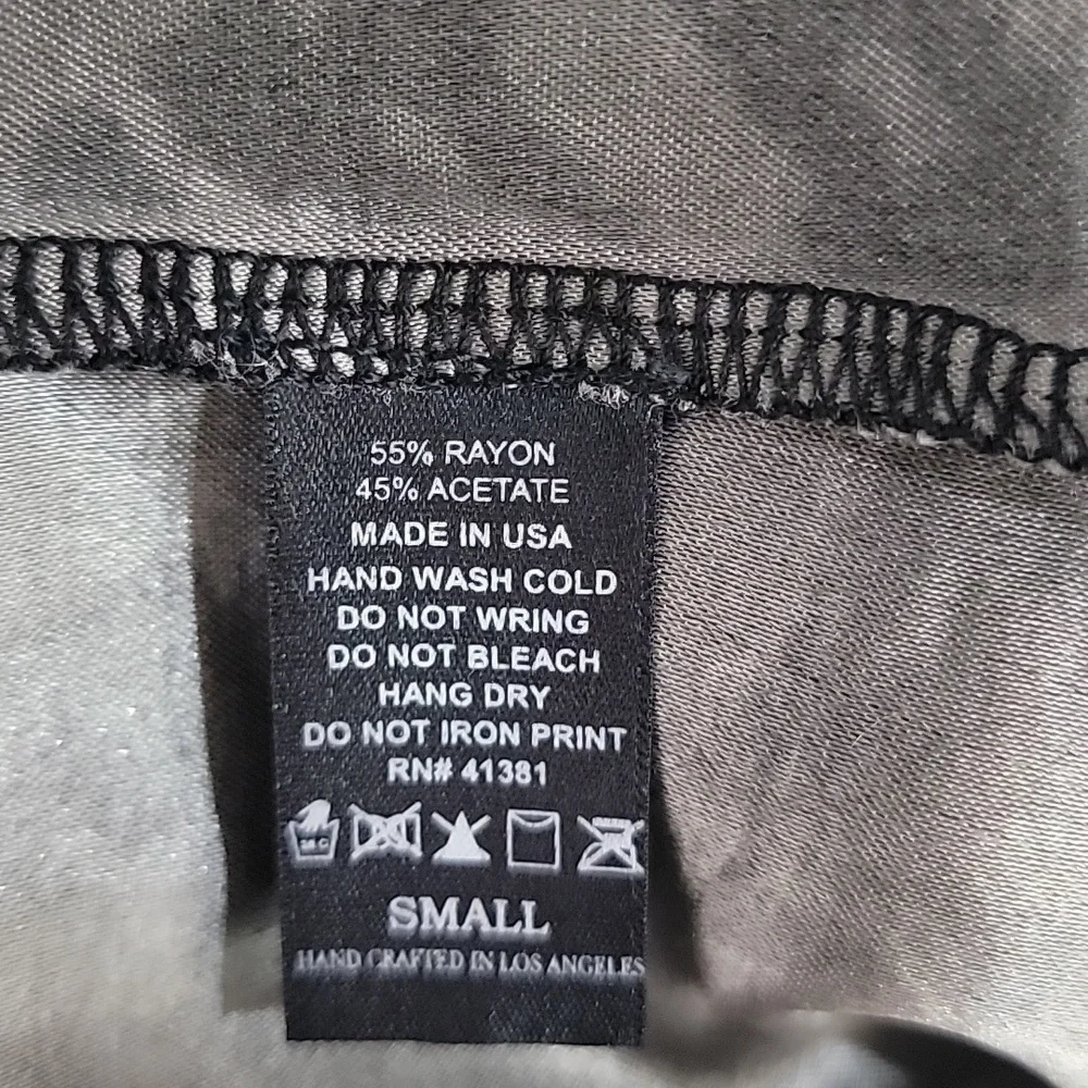 Salvage Black and Gray Satin, Embossed Camisole Top, Mini Dress - Picture 9 of 9
